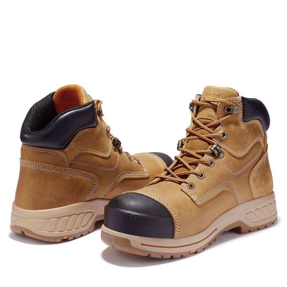 Timberland Mens Work Boots PRO® Helix HD 6\" Comp Toe - Brown/Black - India PR1548670